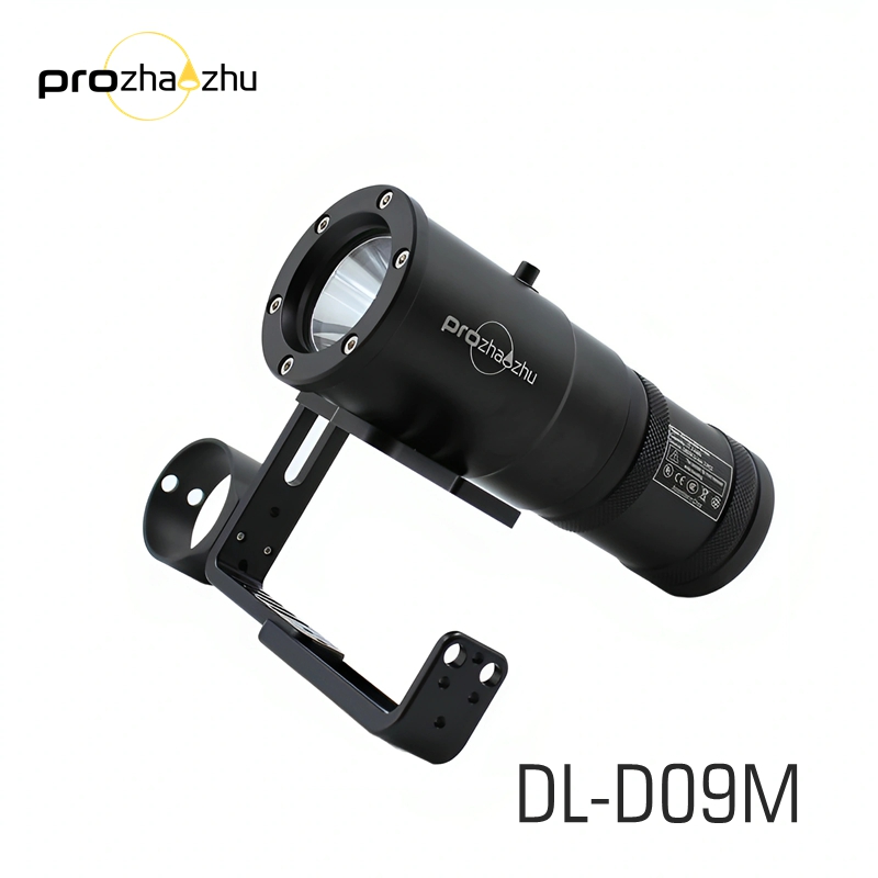 DL-D09M-S Sidemount Canister Techncial Diving Torch Light,2500 lumen super bright tight-beam hot spot,rechargeable battery,150 Depth diving