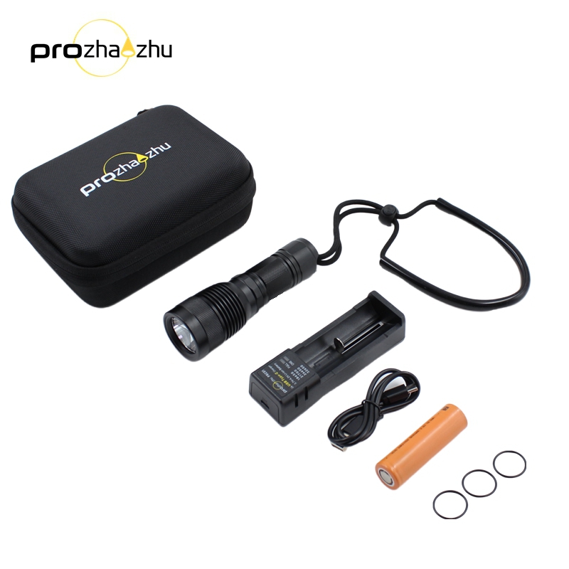 DL-B03 2000 Lumen Rechargeable Li-ion LED Diving Torch Flashlight